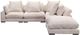 Moe’s Home Collection Tumble Dream 5-Piece Cappuccino L-Shaped Modular Sectional and Ottoman-0