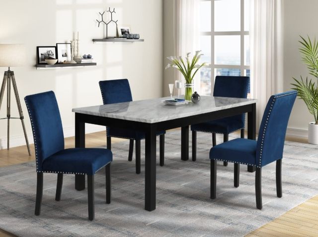 New Classic® Home Furnishings Celeste 5-Piece Blue Dining Set-1