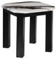 Global Furniture USA T06 White Top End Table with Black Base-0
