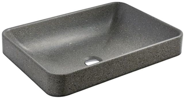 Kohler WasteLAB™ Vox® Ashen 23" Rectangular Vessel Bathroom Sink, No Overflow-0