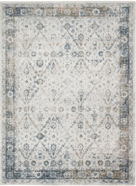 Nourison Home™ Astra Machine Washable Ivory Blue 5'x7' Area Rug-0