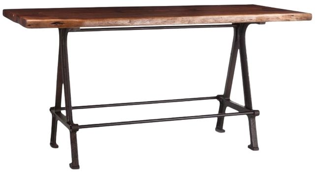 Home Trends & Design Industrial Loft Antique Zinc/Walnut Gathering Table-0