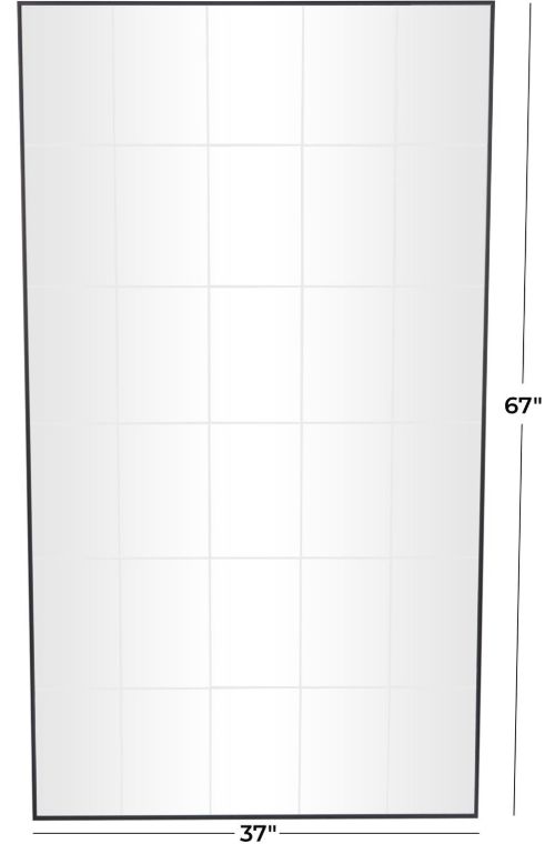 Deco Marche Black Grid Style Panel Wall Mirror-3