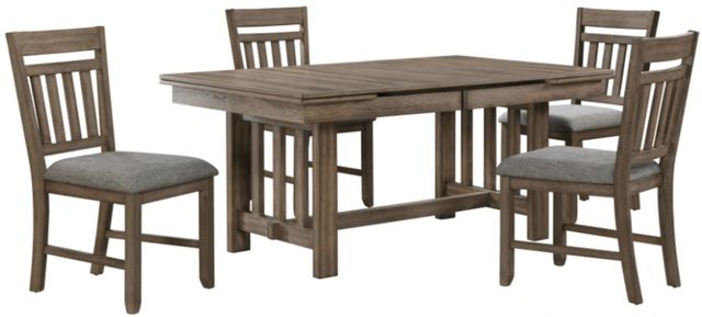 New Classic® Home Furnishings Harrisburg 5-Piece Walnut Brown Dining Set-0