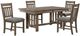 New Classic® Home Furnishings Harrisburg 5-Piece Walnut Brown Dining Set-0