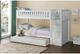 Homelegance® Galen White Youth Twin/Twin Step Bunk Bed with Trundle -1