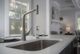 Hansgrohe Metris Select Steel Optic 1-Spray Pull-Out HighArc Kitchen Faucet-1
