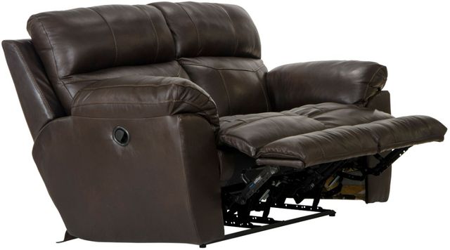Catnapper® Costa Chocolate Leather Lay Flat Reclining Loveseat-2