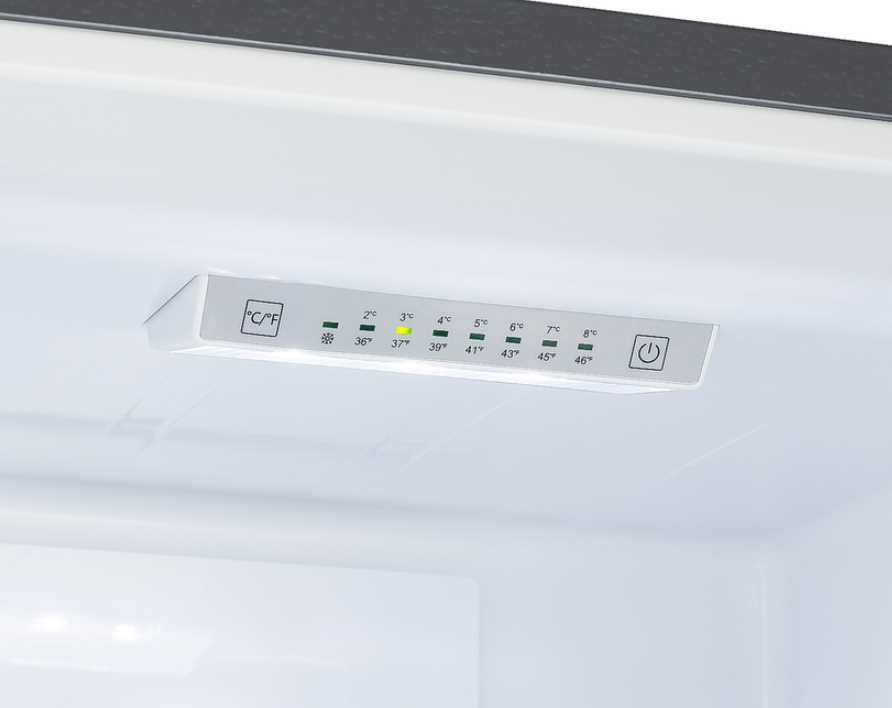 Summit® 10.8 Cu. Ft. Stainless Steel Counter Depth Bottom Freezer Refrigerator-5