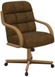 Chromcraft Customizable Ryland Tufted Back Swivel Tilt Caster Casual Dining Chair-0