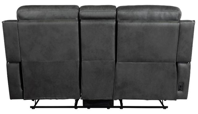 Homelegance® Kellen Smoky Gray Power Double Reclining Loveseat with Console-3
