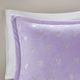 Olliix by Mi Zone Rosalie Purple and Silver Full/Queen Metallic Printed Plush Comforter Set-4