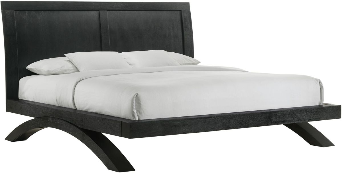Elements International Allan Black Queen Platform Bed | Bob