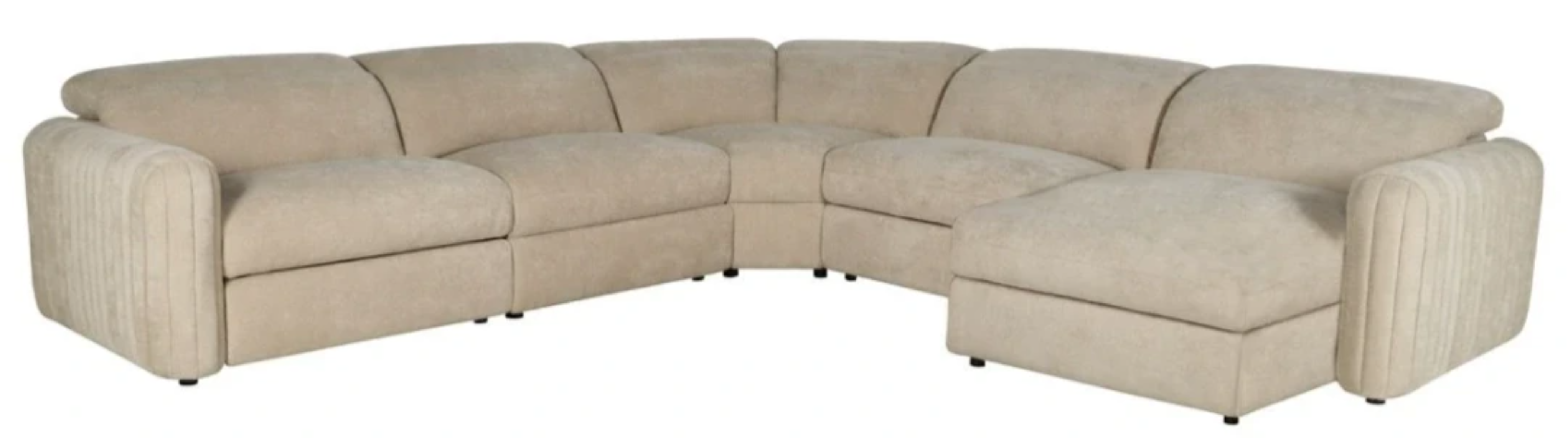 Alexandra Home Soho Sand 5pc Power Reclining Sectional | Big Sandy