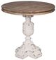 A & B Home Distressed White Natural Table-1