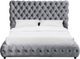 Crown Mark Flory Gray Upholstered Queen Panel Bed-3