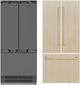 ZLINE Autograph Edition 36" 19.6 Cu. Ft. Panel Ready Built-In French Door Refrigerator with Champagne Bronze Accents-2