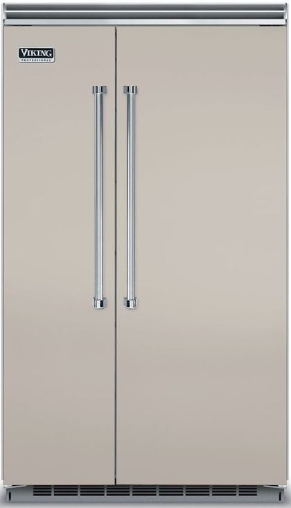 Viking® 5 Series 48 in. 29.1 Cu. Ft. Pacific Grey Built In Side-by-Side Refrigerator-0