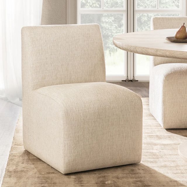 Classic Home Brighton Beige Vanilla Upholstered Dining Chair-1