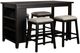 Liberty Furniture Brook Creek 5-Piece Black Counter Dining Set-0
