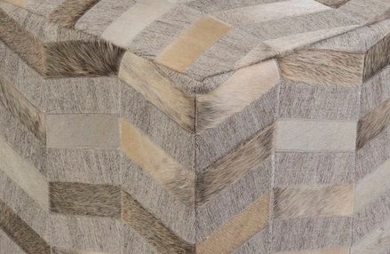 Surya Medora Hair on Hide Ottoman-1