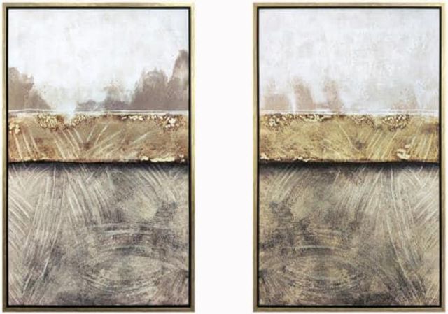 Classy Living 2-Piece Opulent Earth Abstract Duo Wall Art Set-0