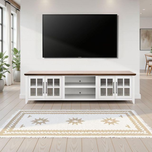 Legends Home Providence Bourbon/White 96" TV Console-1