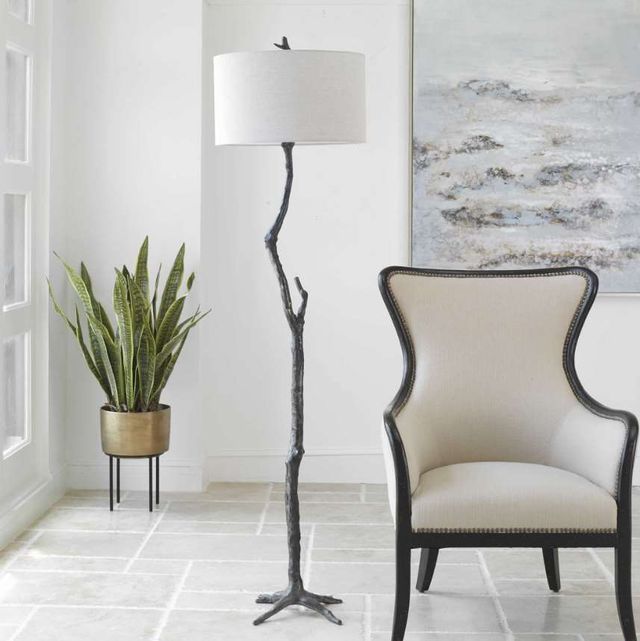 Uttermost® Spruce Black Floor Lamp-1