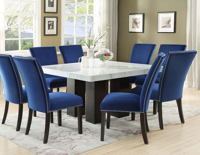 Steve Silver Co. Camila 9-Piece Square Marble Top Dining Set-0