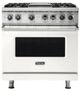 Viking® 5 Series 36'' Pure White Pro Style Dual Fuel Range with Griddle-0