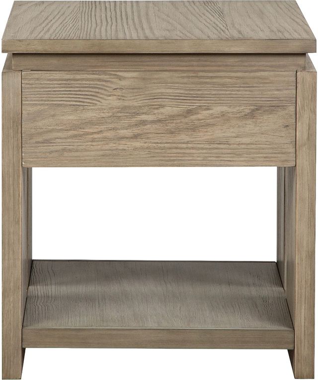 Magnussen Home® Conrad Stone Harbor Grey Rectangular End Table-4