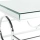 Elements International Pearl Glass Top Coffee Table With Chrome Base-4