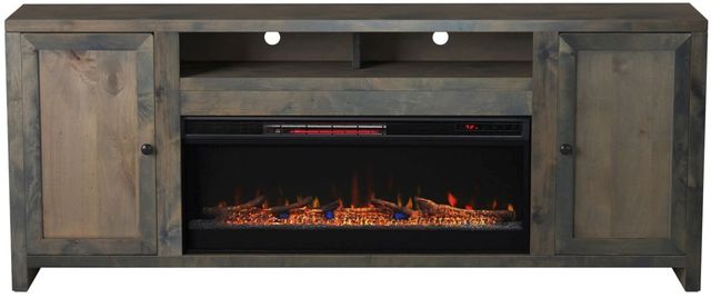 Legends Home Joshua Creek Barnwood 84" Fireplace Console-3