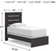 Signature Design by Ashley® Delmorta Dark Gray Youth Twin Panel Bed-2