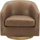 Moe’s Home Collection Oscy Tan Leather Swivel Chair-1