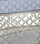 Decor-Rest® Furniture LTD Quatrefoil Glass Top Coffee Table with Pewter Base-1