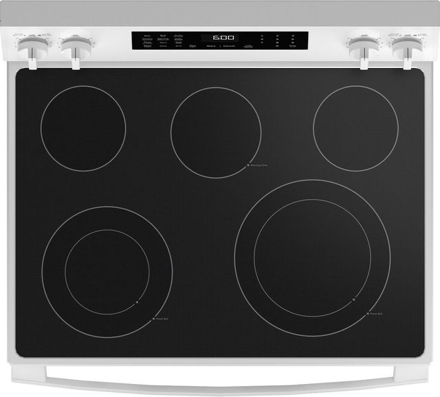 GE® 600 Series 30" White Freestanding Electric Range with No Preheat Air Fry and EasyWash™ Oven Tray-4