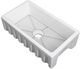ZLINE Venice 30" White Gloss Farmhouse Single Bowl Fireclay Kitchen Sink-0