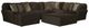 Jackson Furniture Mammoth 4-Piece Chocolate Left Side Facing U-Shape Chaise Sectional-0