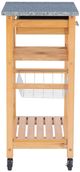 Linon Zoey Natural Kitchen Island with Granite Top-5