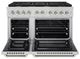 ZLINE Autograph Edition Paramount 48" Stainless Steel/Polished Nickel Helix Handle Freestanding Double Oven Gas Range with 8 Burner Cooktop-1