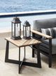 Tommy Bahama® Outdoor South Beach Dark Graphite Square End Table with Teak Top-2