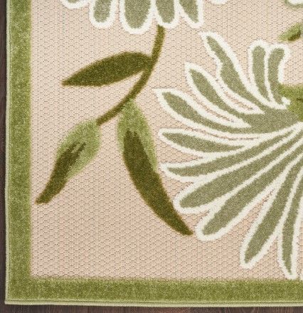 Nourison Home™ Aloha Ivory Green 5'x8' Style 1 Area Rug-3