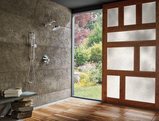 Brizo Litze® Polished Chrome Slide Bar Handshower with H2OKinetic® Technology-1