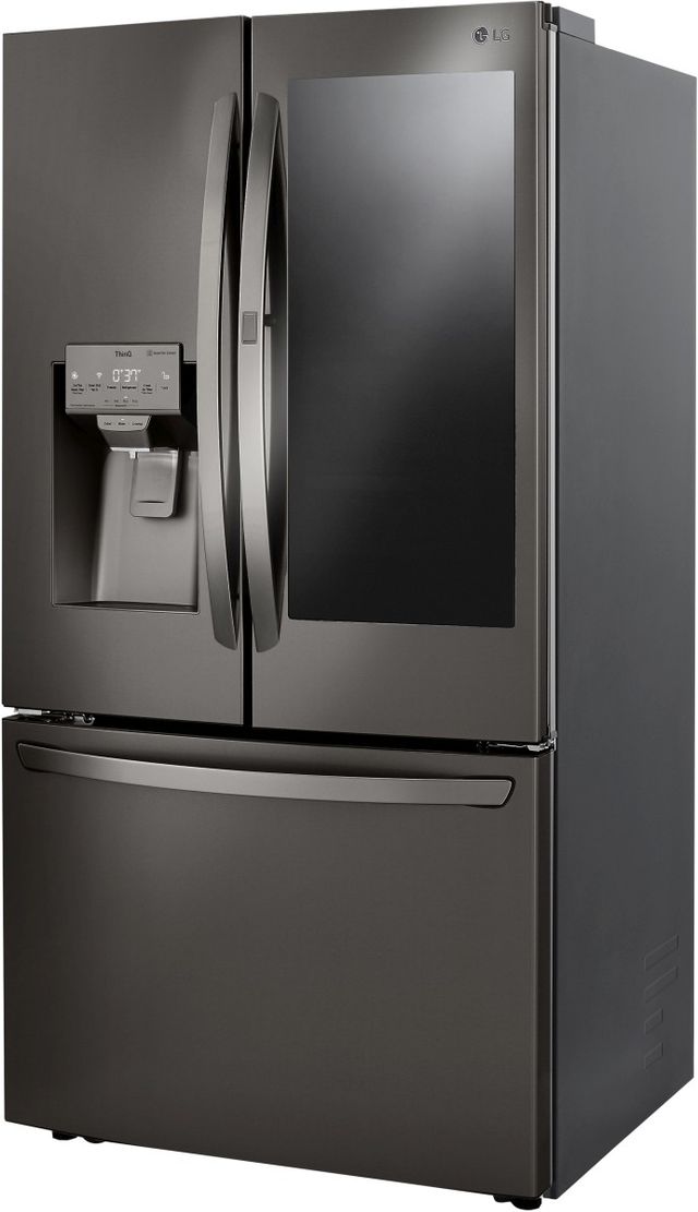 LG 36 in. 29.7 Cu. Ft. PrintProof™ Black Stainless Steel French Door Refrigerator-3
