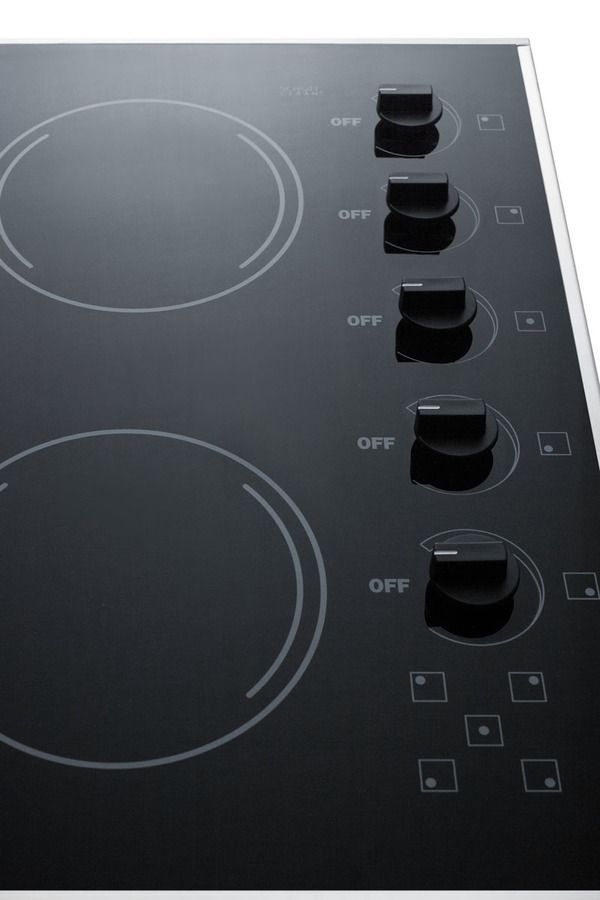 Summit® 27" Black Electric Cooktop-2