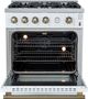 FORNO® Marco 30" White Pro Style Gas Range-1
