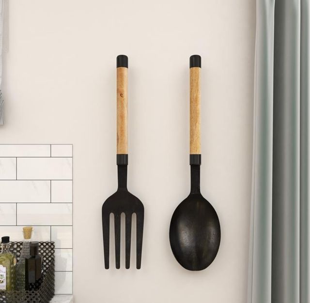 Deco Marche 2-Piece Black Utensils Wall Decor Set-4