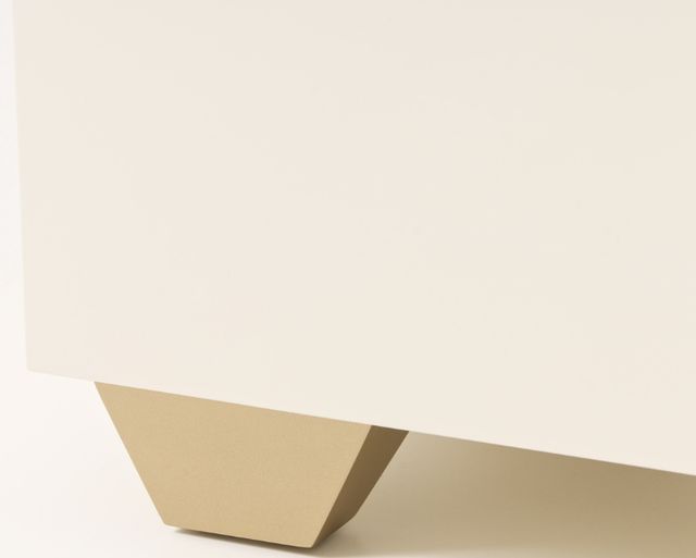 Michael Amini® Fantosini Gold Creamy Pearl Nightstand-4