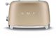 Smeg 50's Style 2 Slice Matte Champagne Toaster-4